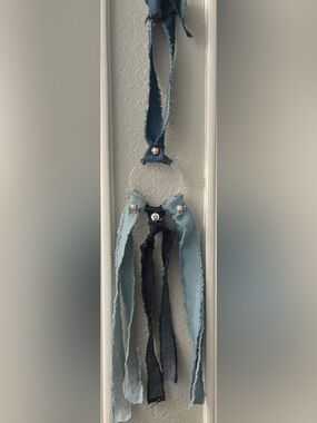 Handmade Blue Denim Fabric Necklace
